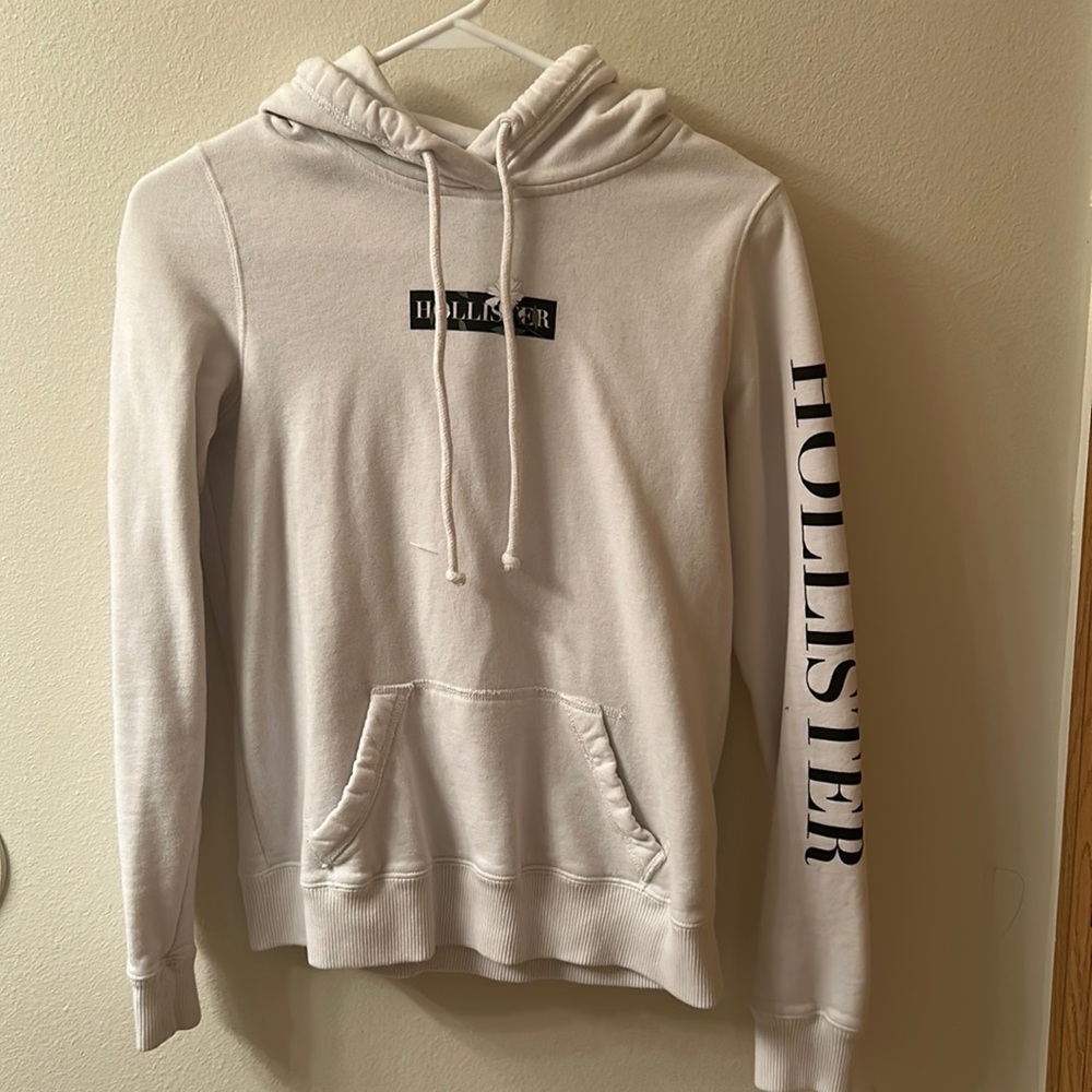 White Hollister XS Hooded Sweatshirt